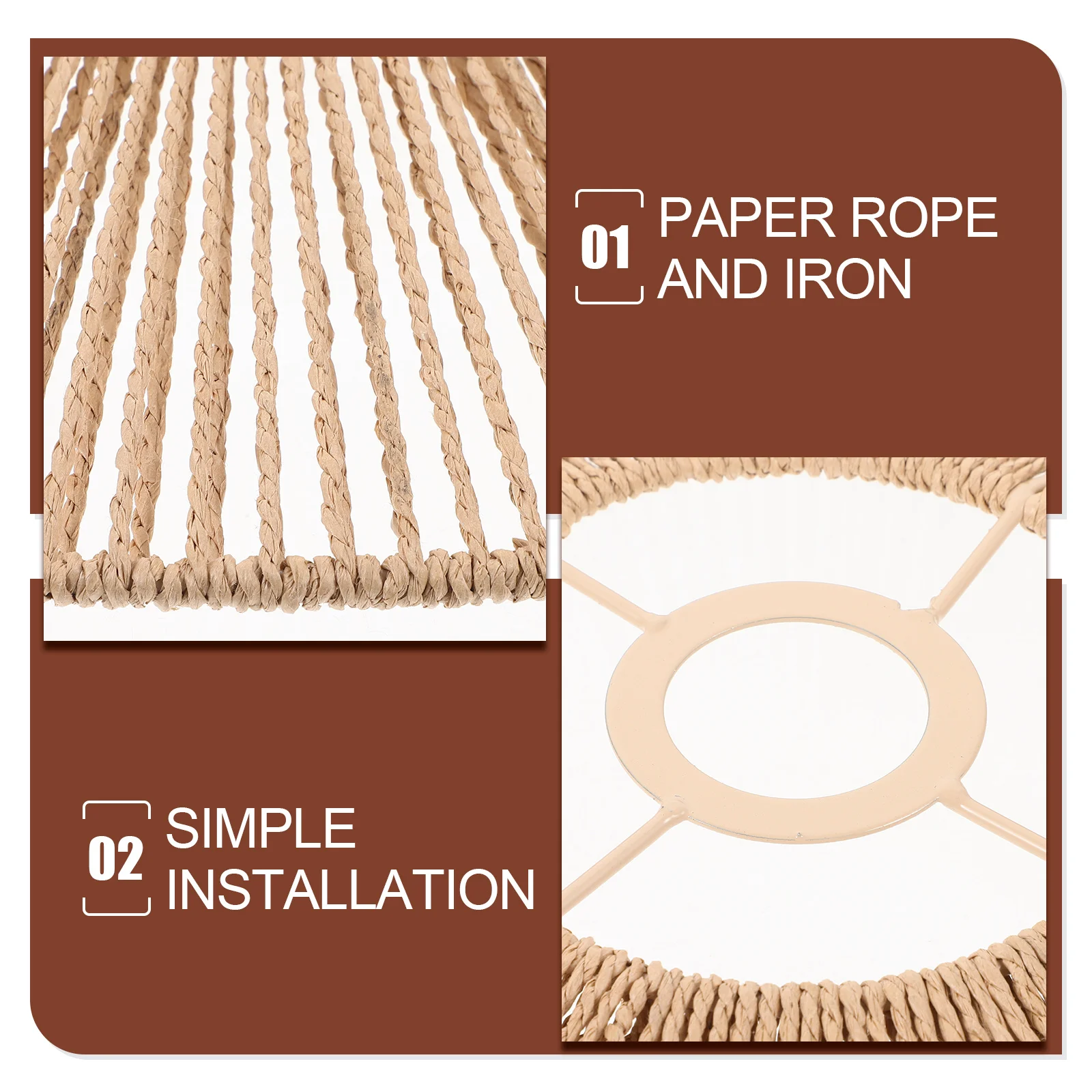 

Retro Style Woven Lampshade Decorative Ceiling Light Cover For Home Restaurant Lighting Decoration Lampshade Decor