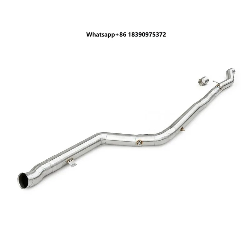 Stainless Steel Exhaust System Middle Pipe  Racing Performance Exhaust Pipe Sound Upgrade PX
