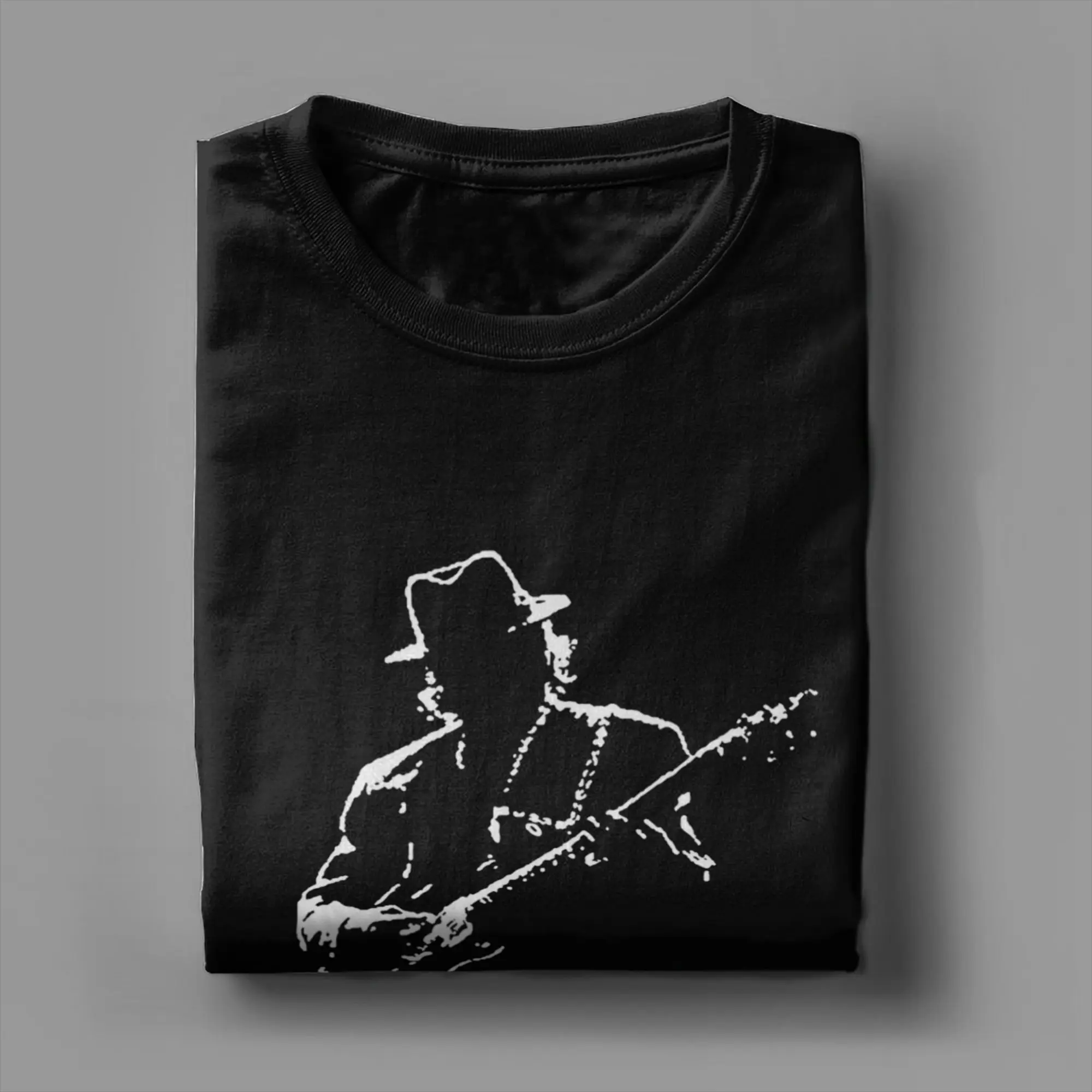 ألبومات جولة 2025 شعار كارلوس سانتانا موسيقى الغيتار تي شيرت الرجال القطن الخالص تي شيرت قصير الأكمام تي شيرت الملابس الأصلية