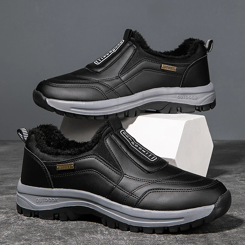 Winter Plus Samt-Sneaker für Herren, große Größen 49 50, rutschfeste Outdoor-Freizeitsportschuhe, bequeme, leichte Herren-Wanderschuhe – Detail 22