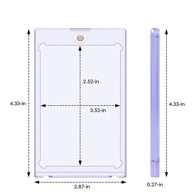 Imagem -05 - Pacotes de Suporte de Cartão Magnético Acrílico 35pt para Cartões de Negociação Protetor de Cartão de Beisebol Case Ímã Carregadores Superiores Cartões Esportivos 10