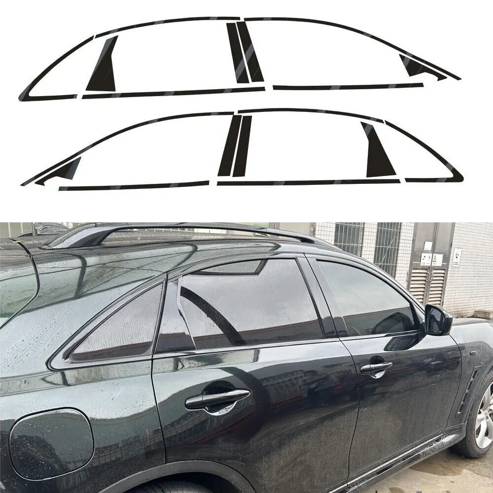 

Glossy Black Chrome Delete Window Trims For Infiniti QX70 FX35 FX35 FX50 2009-2016