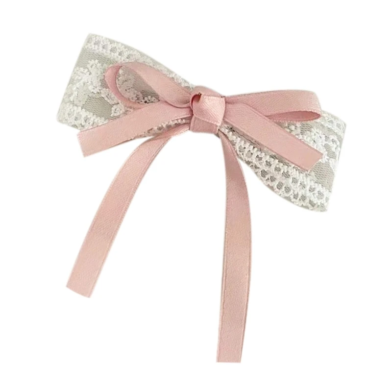 Jepit Rambut Ikatan Simpul Pita Renda Pin Rambut Malas Prancis Aksesori Penataan Rambut Wanita