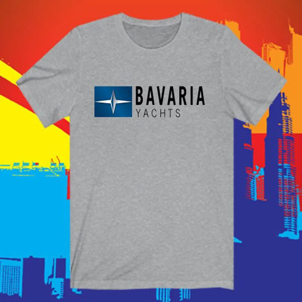 Bavaria yachts segelboot männer graues t-shirt größe S-5XL
