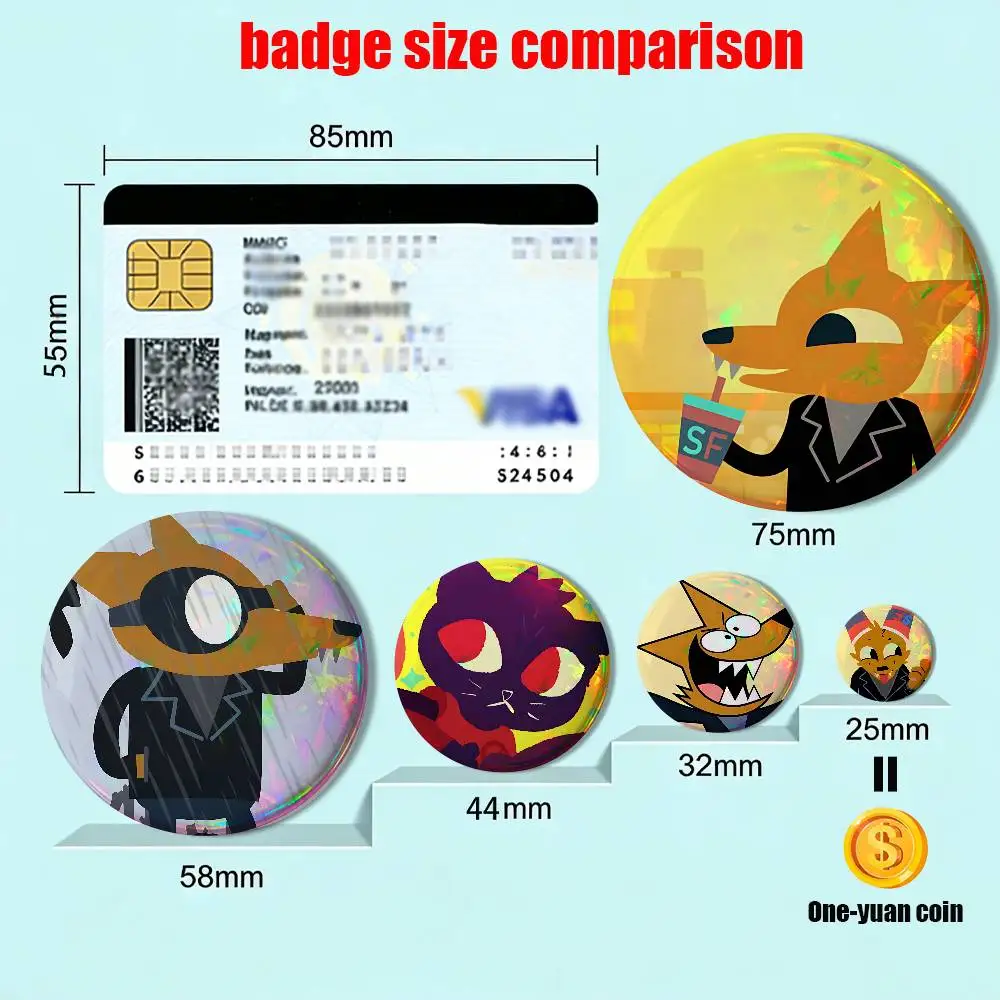 Gregg Lee Mae Borowski NITW Round Exquisite Badge Brooches Creative Pins For Clothes Hat Backpack Gift Accessories