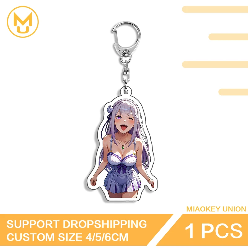 Emilia Seductive Double Sided Key Chains Ingenious Photo Keychain Unique DIY Jewelry Decoration Multi Function Durable Keyring