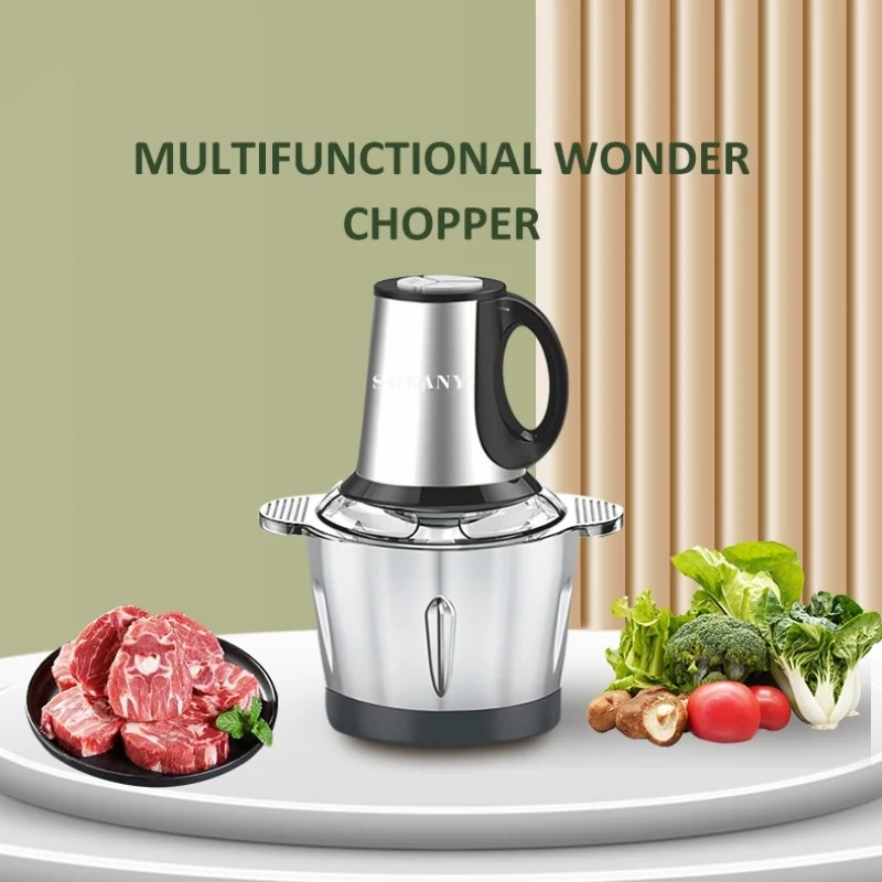 Food Processor Blender Household Multi-function Food Processor Electric Meat Grinder Suitable for Baby Food Onion Garlic Pepper