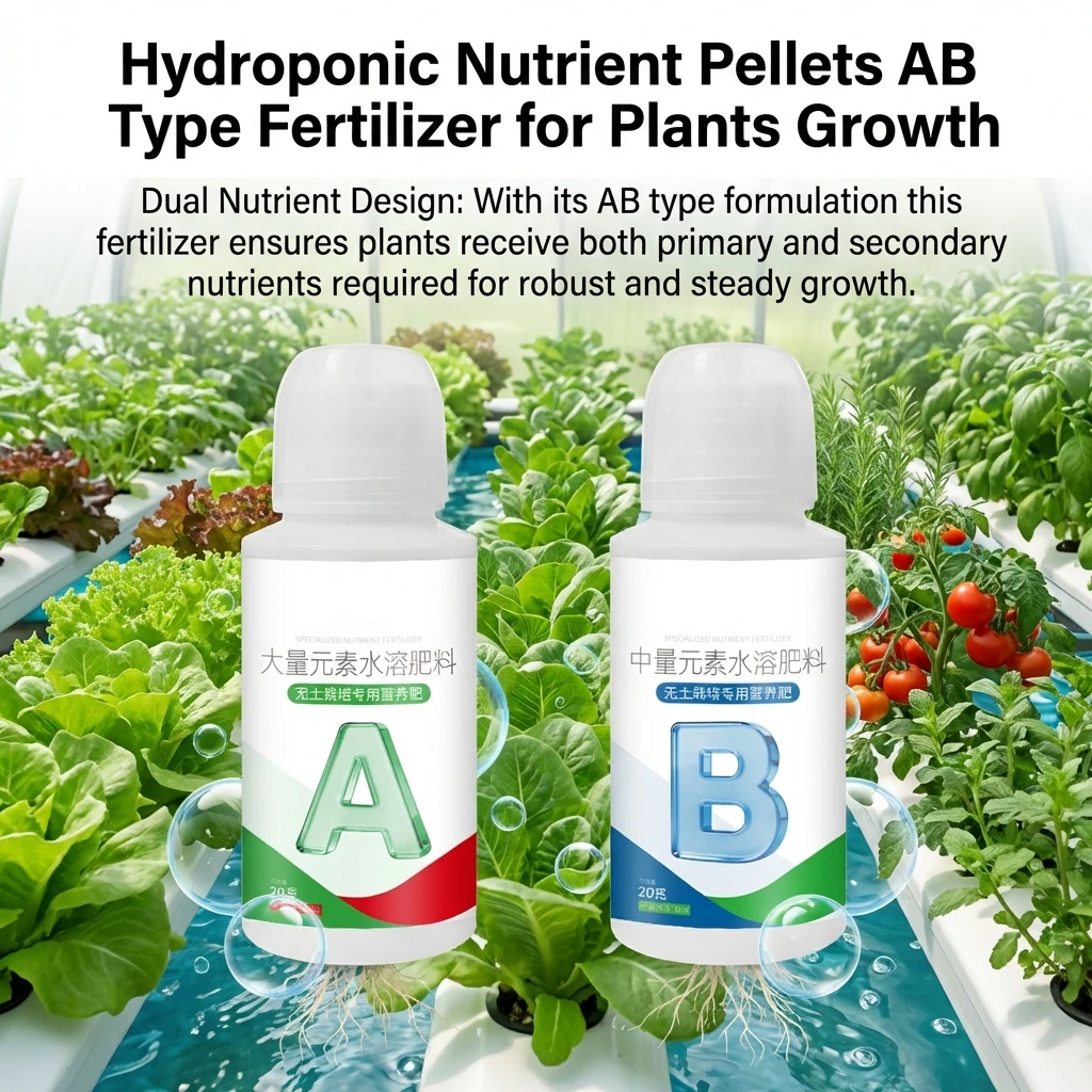 Universal Hydroponic Nutrient Pellets AB Type Fertilizer for Growth of Indoor Plants Vegetables