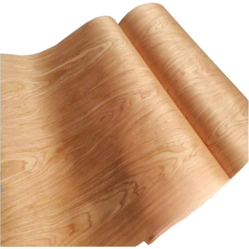 1 Roll Natural Cherry Wood Veneer For Audio Furniture Chair Thin Handmade DIY Decorative Panel Skin Speaker Renovation