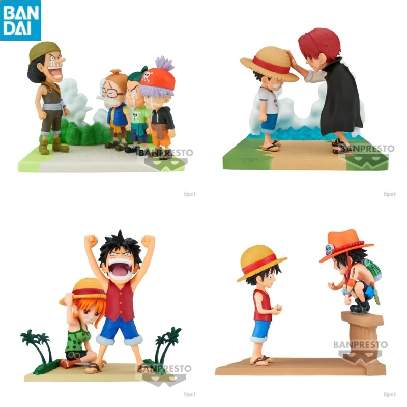 

Подлинная Bandai Wcf One Piece Log Stories Monkey D. Luffy Nami Shanks Roronoa Zoro Sanji Usopp Kaya Аниме Фигурка Модель Игрушки Подарки