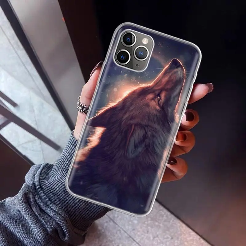 The Wolf Phone Case For Apple iPhone 11 13 14 15 16 12 Pro Max SE X XR XS 7 8 Plus Pattern Soft TPU Back Cover 11 13 14 Pro 15 +