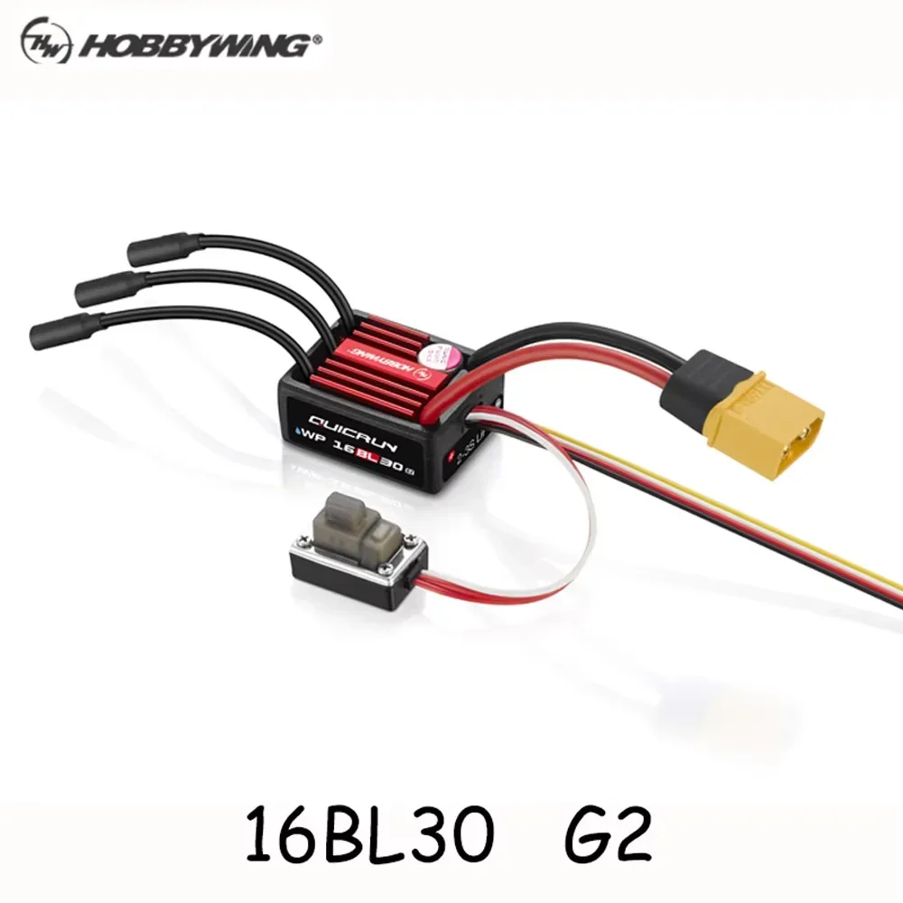

Новинка 2025 года Hobbywing QuicRun WP 16BL30 G2 30A ESC, бесщеточный, без датчика для 1/16 1/18, автомобильные радиоуправляемые инструменты
