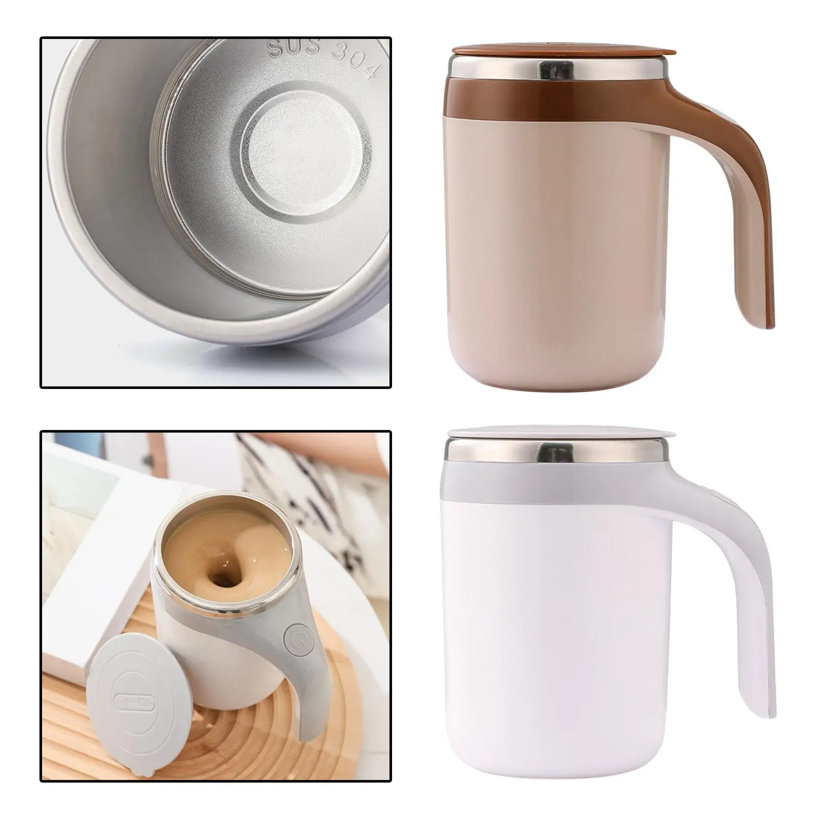 Automatisch mischende Kaffeetasse, magnetische Tasse, Rührbecher für Reisen