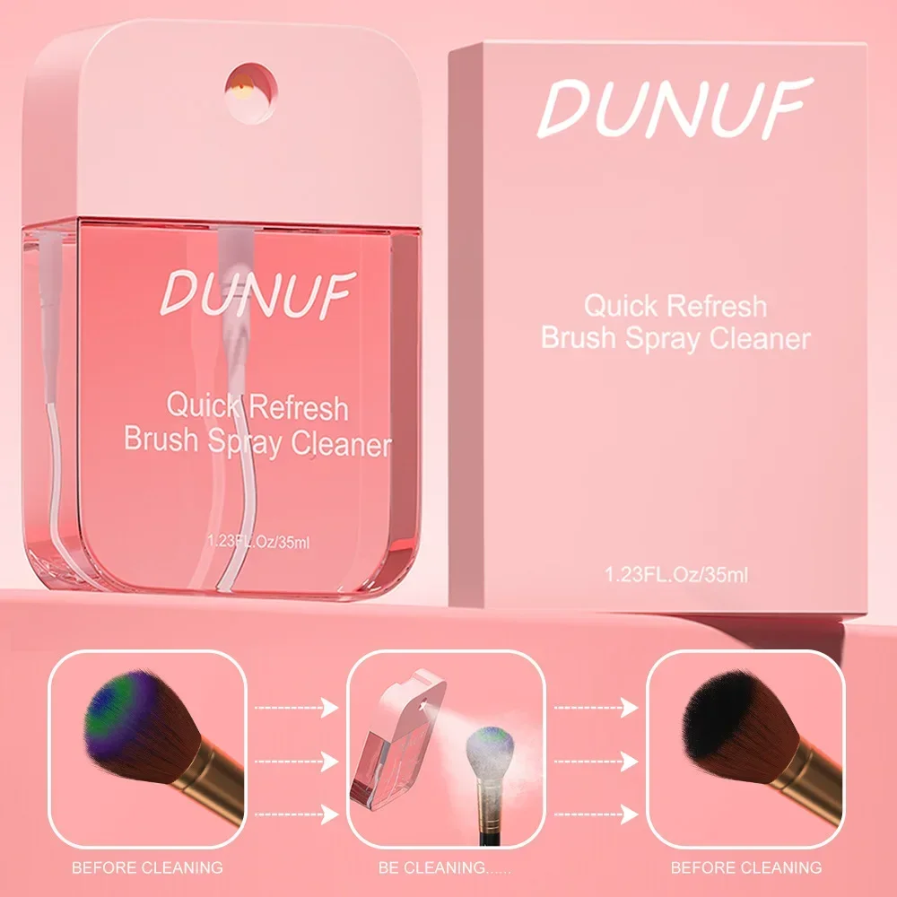 DUNUF 35ml Powder Puff Remover Makeup Brushes Sponges Cleaning Liquid Tools Cosmetic Remover Makeup  Residues Washing Fluid