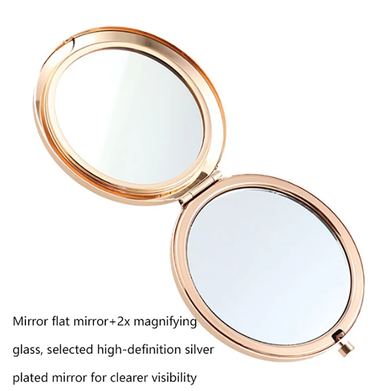 Flip Cover Diamond Handheld Makeup Mirror Love Heart Mirror manico femminile trucco strumenti di bellezza cosmetici Handheld Vanity Make Up