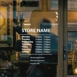 Open And Closed Window Sticker Sign Salon Hair Dressers Barbers Personalised Opening Hours Times Sign Shop Window Sticker Decal