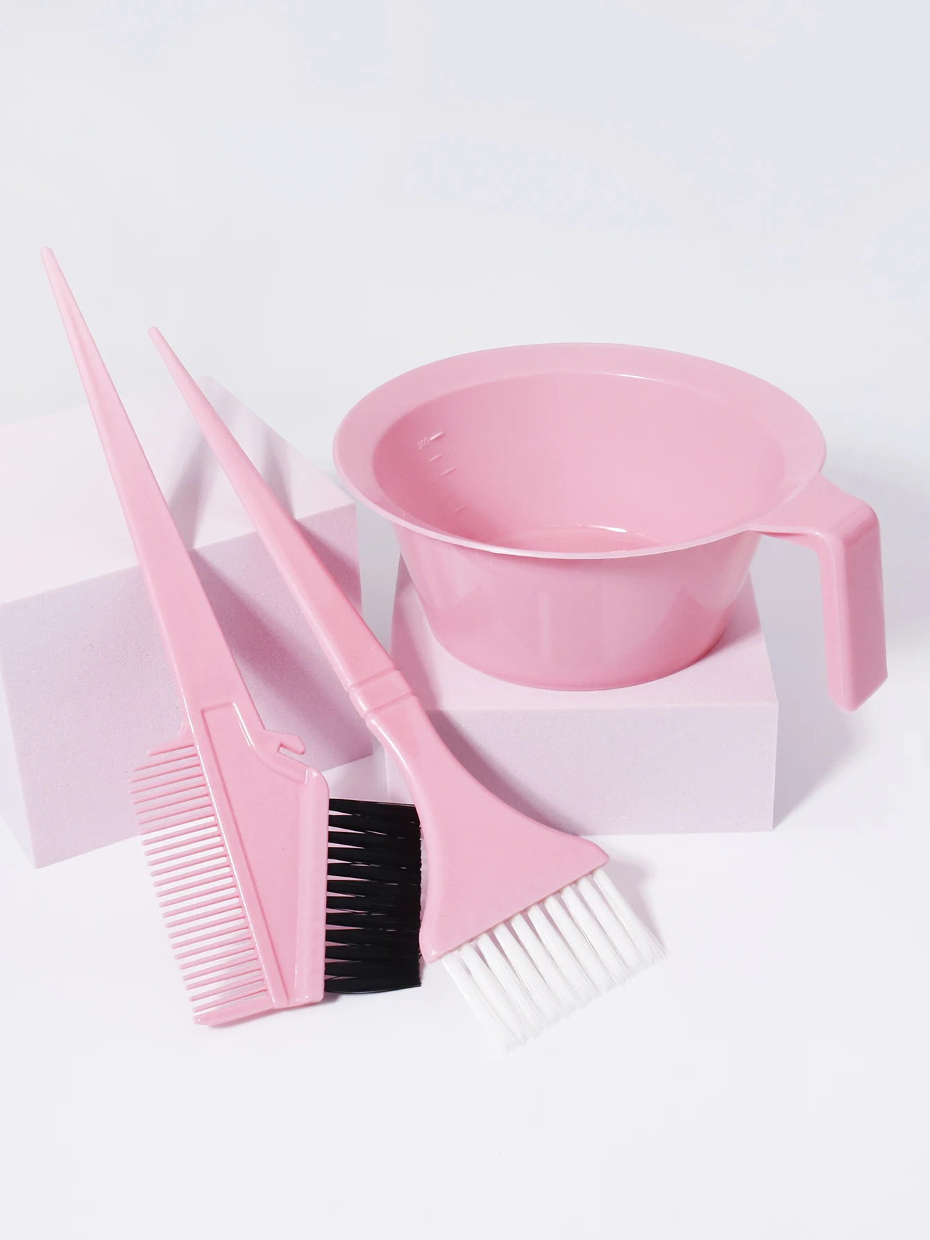 3-teiliges Haarfärbeset, professioneller Haarfärbepinsel, Haarfärbeschale, geeignet für Friseursalons, speziell für Echthaarperücken – Detail 6