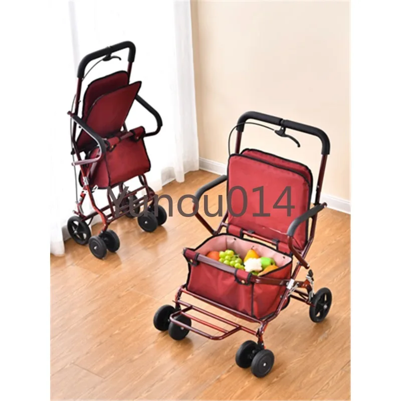 

Foldable and Lightweight Elderly Handcart, Can Sit, Elderly Elderly Shopping Cart, Small Cart, Walking, Widened, and Enlarged