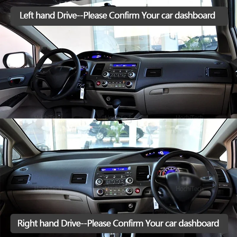 Dashboard Cover Protective Pad for Honda Civic 8 2006-2011 FB FK FA FD Car Accessories Dash Board Sunshade Anto-UV Carpet