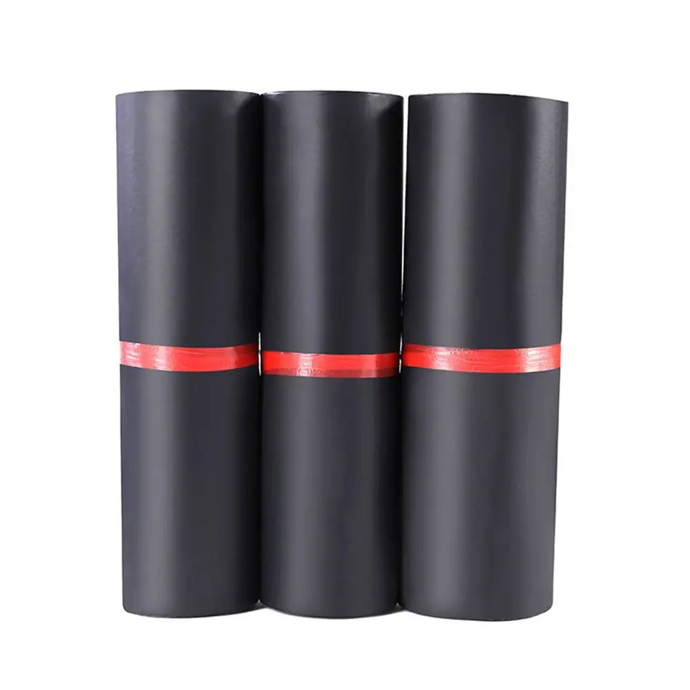 Bolsa de embalaje exprés negra, bolsas de sobre gruesas de plástico, autoadhesivas, impermeables, autoselladas, Universal, 100 Uds.