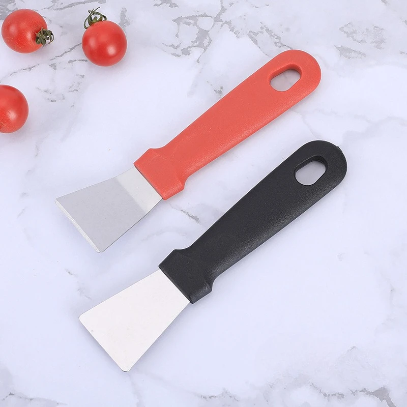 2Pcs Steel Kitchen Cleaning Scraper Manual Grease Shovel Defrost Tool Durable Handheld Scraper for Range Hood Oil Stains