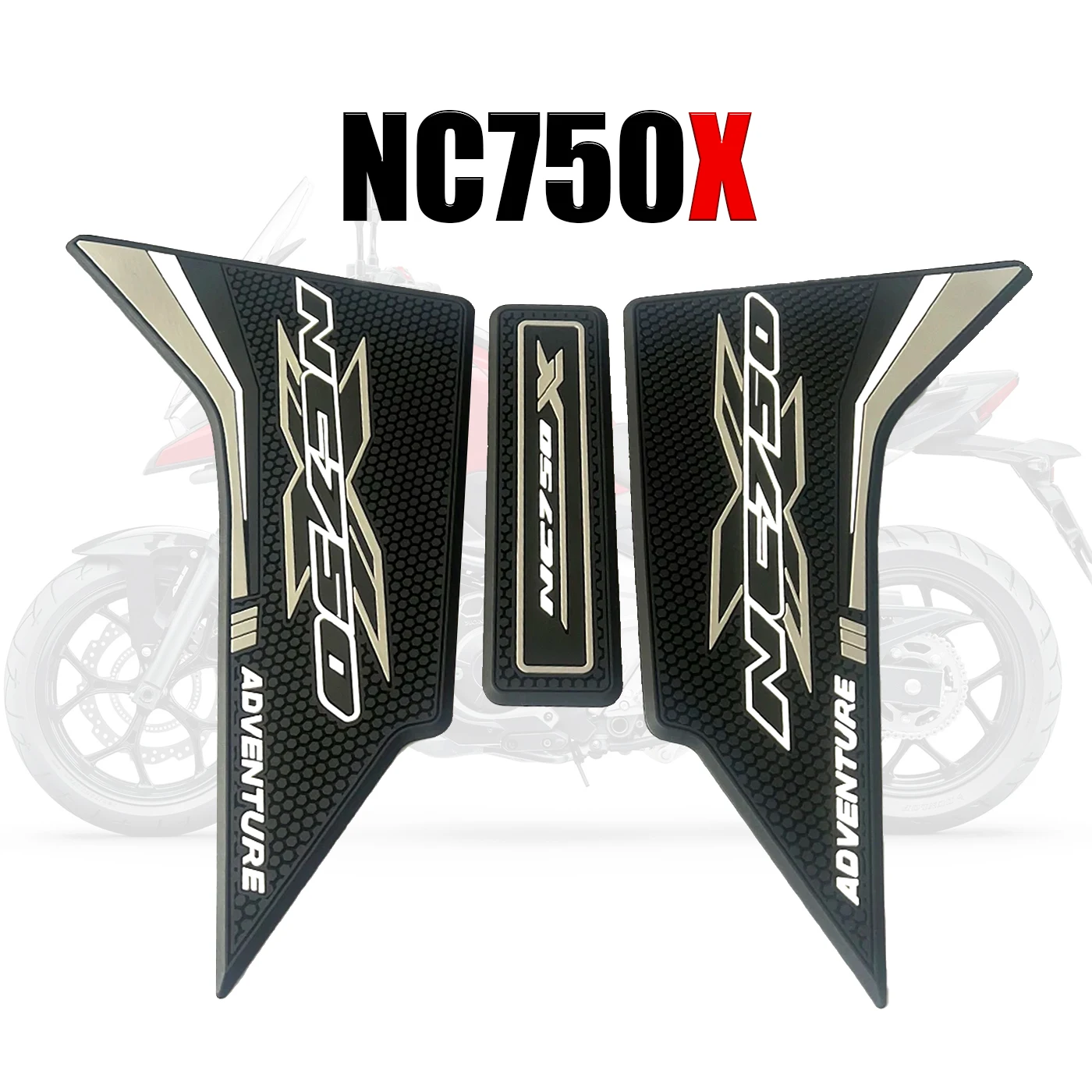 NC750X For Honda tank Anti slip sticker Adhesive 3D Rubber fuel tank protection pad Knee Fuel Oil Kit 2021 2022 2023 2024