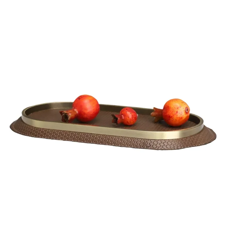 New Chinese Style Tray Fruit Plate for Model Room Office Bedroom Study Living Room Dining Table Top Jewelry Ornament Display