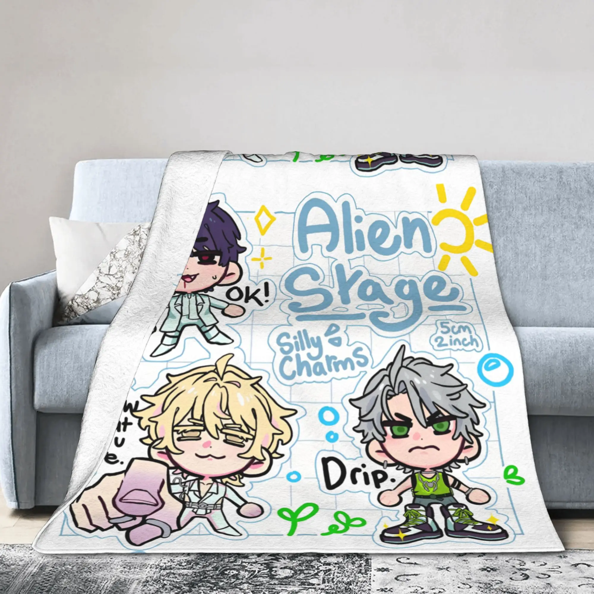 الغريبة المرحلة غطاء بطانية لوكا تيل إيفان الكرتون الصوف رمي بطانية المنزل الأريكة المطبوعة فائقة النعومة الدافئة المفارش ،