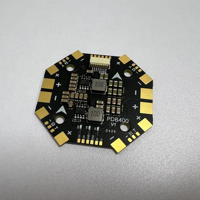 PDB400 Quadcopter Fixed Wing Crossing Drone Power Distribution Board Ammeter 6-8S High Current
