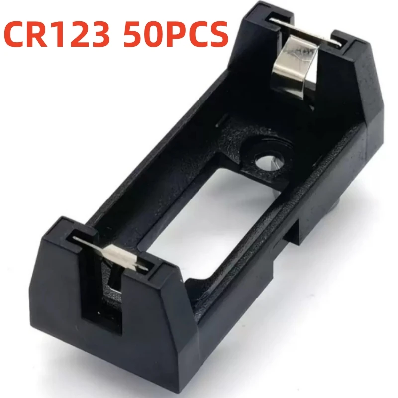 CR123 50PCS Battery Holder Box Clip Case, Installation of Lithium Battery Holder with PCB Pin and SMT Solder, CR123A