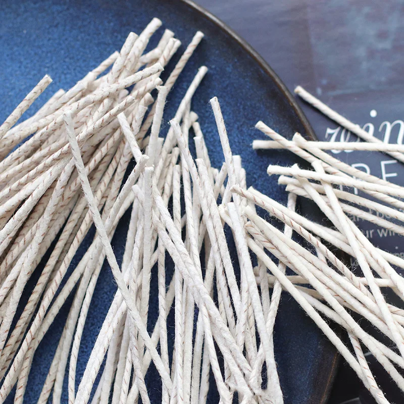 100pcs/Bag White Brown Pure Cotton Soybeans Core Candles Smokeless Wicks 2mm And 15/20cm Candle Making Supplies Accessories