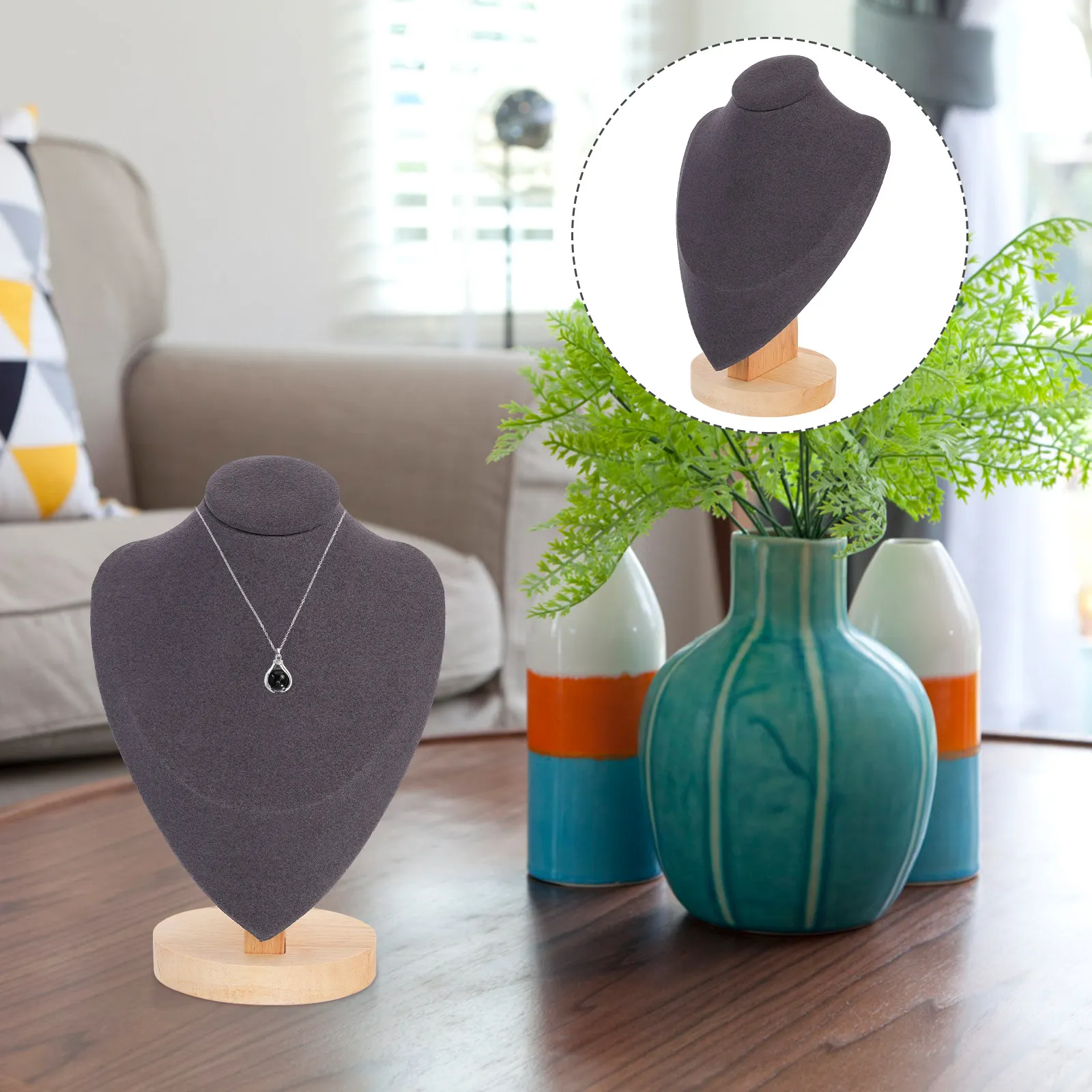 

Jewelry Display Stand Elegant Necklace Pendant Holder Organizational Rack for Commercial Personal Use Luxurious Look Exhibition