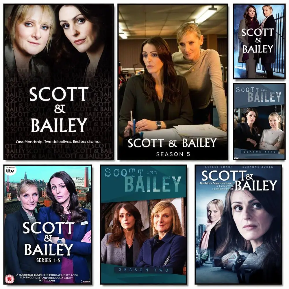 tv series S-Scott and Bailey-Y Poster Removable Wall Sticker for Home Cafe Bar Office Interior Decor
