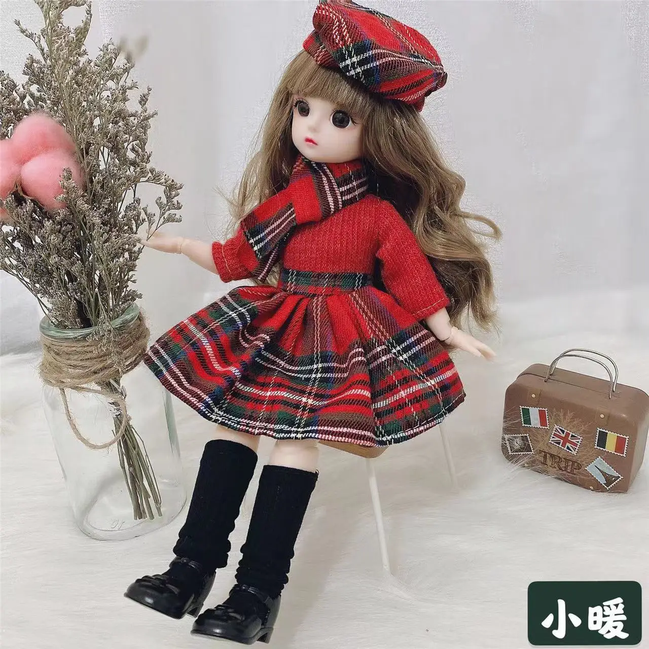 30cm BJD doll and clothes 12 multiple removable joints 3D eyes doll girl dress up  dolls for girls toys pullip