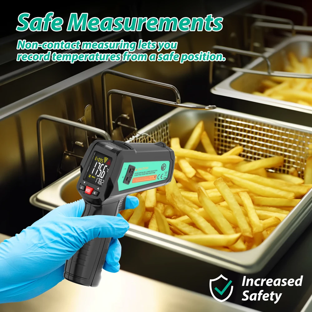 MASTFUYI FY580KS Digital Infrared Thermometer -50℃~580℃ Non-Contact Laser Temperature Meter 12:1 LCD Handheld Pyrometer