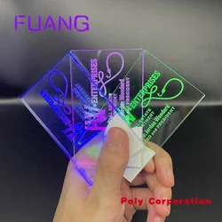 Custom  New design custom holographic glowing light card printing luxury led acrylic business card with led