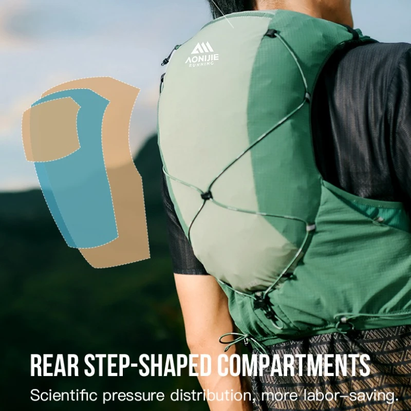 AONIJIE MB 12L Update Sports Off Road Backpack Running Hydration Bag Vest Soft For Hiking Trail Cycling Marathon Race
