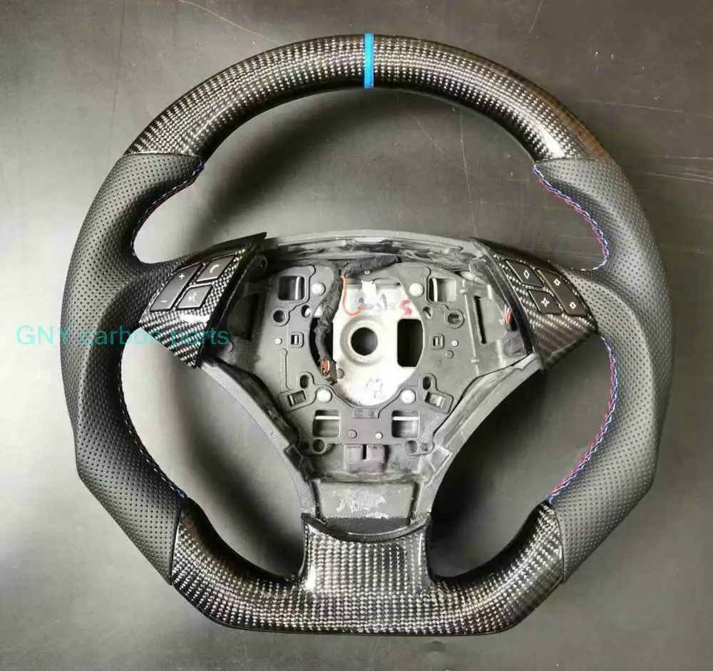 100% Real Carbon Fiber Car Steering Wheel For BMW E60 E61 E62 E63 E64 520 525 530