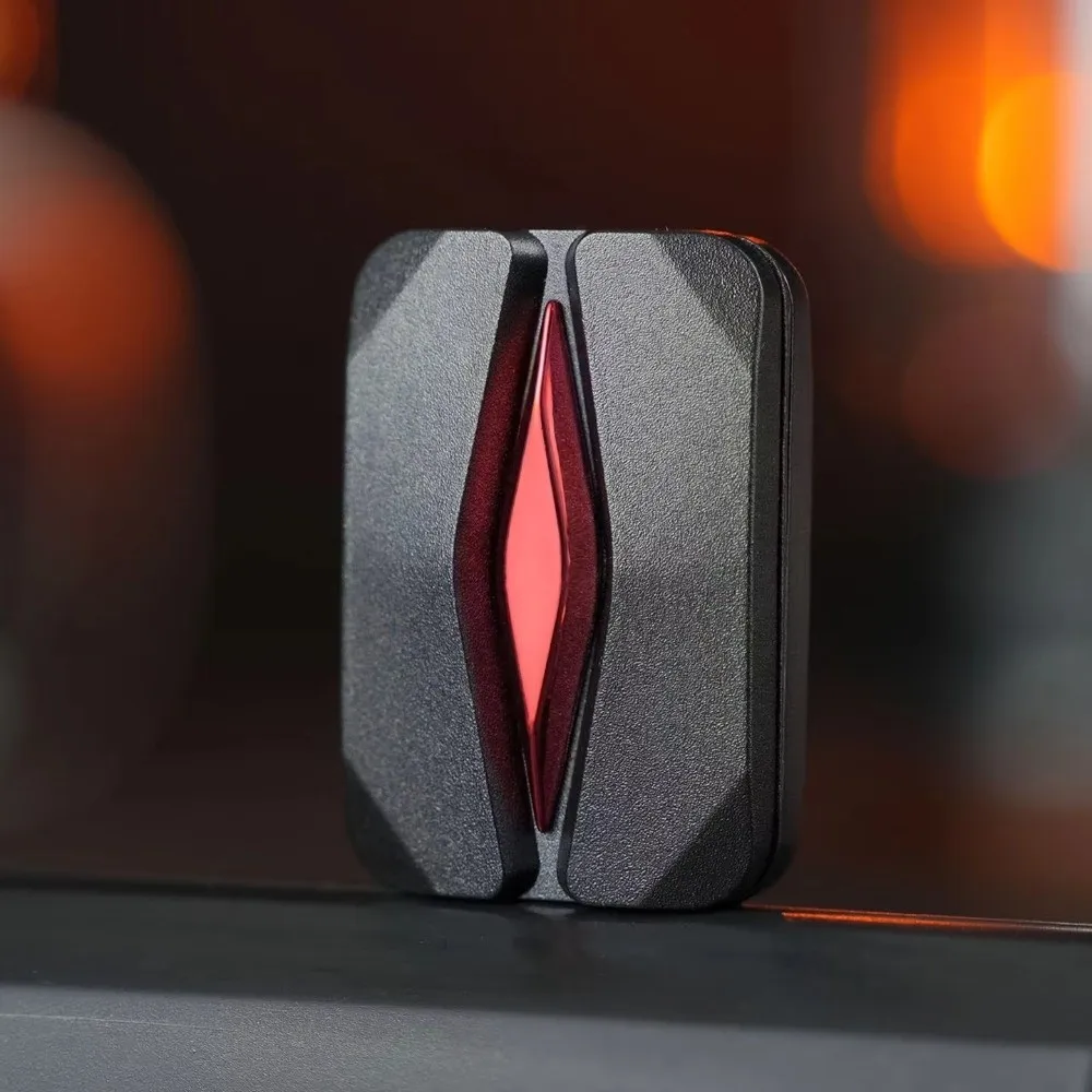 Metal Material Fidget Slider Magnetic Design Haptic Feedback Magnetic Slider Limitless Slide Cool Texture Push Card Fidget