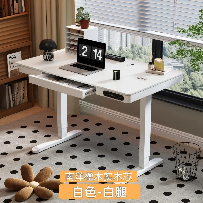 Meja komputer dengan kaki yang dapat diangkat, meja e-sports, meja kantor, meja kerja, meja buku