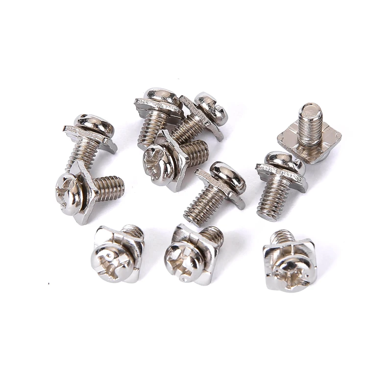 M3 M3.5 M4 M5 PM Square Washer Two Combination Screw Cross Round Head Pan Head Pad Nickel Plated Small Screws