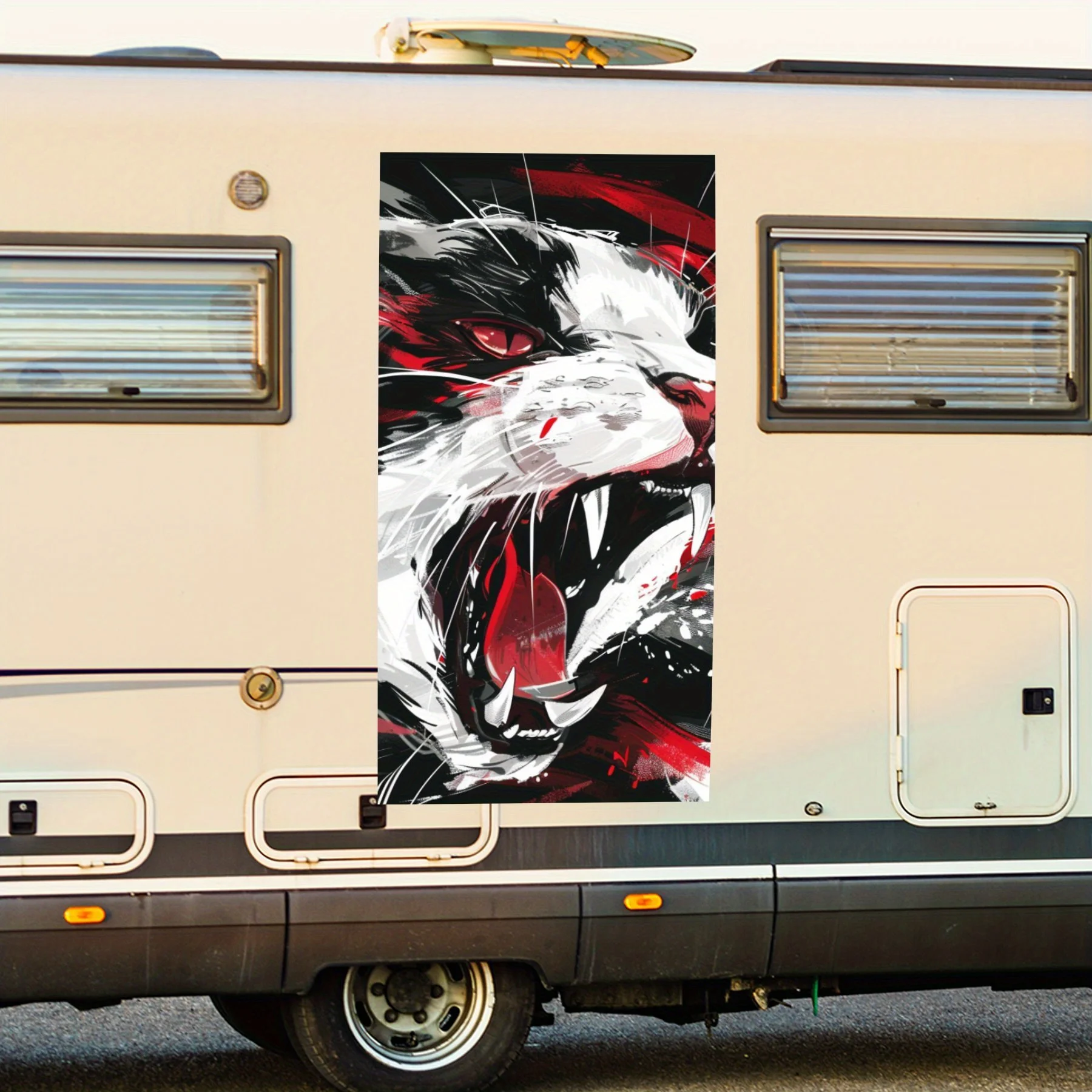 

Fierce Cat Head Car Sticker,Vinyl Decal for motorhome car door, Waterproof Self-Adhesive Vinyl Stickers, Decoration Protection A