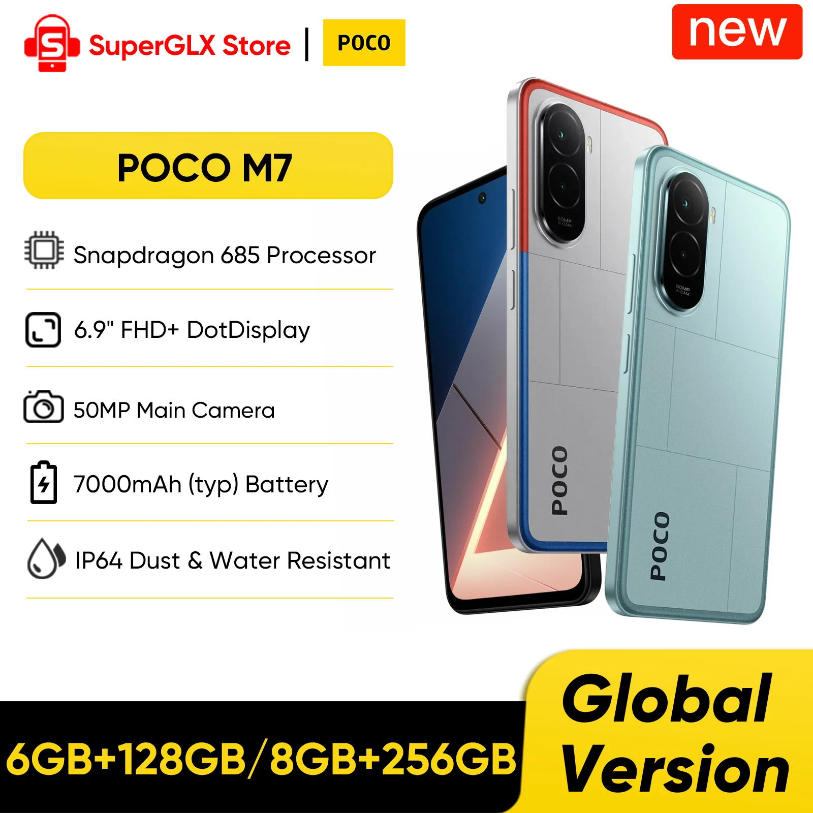 New POCO M7 Global Version Smartphone Snapdragon 685 6.9