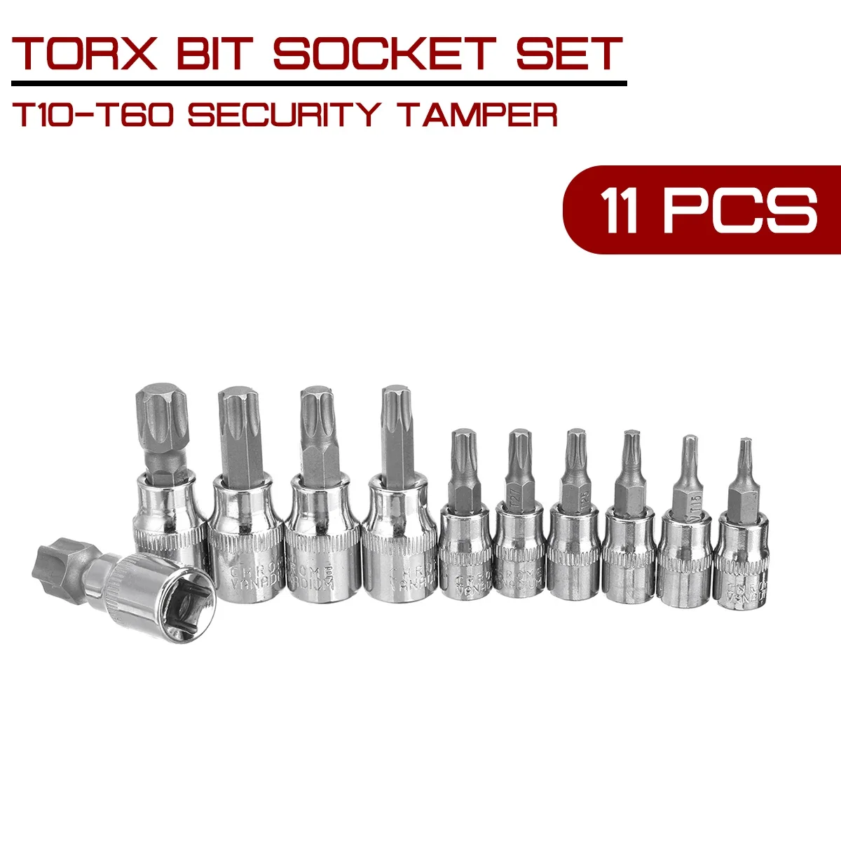 Screwdriver T10-T60 Security Tamper Proof With Hole 1/4