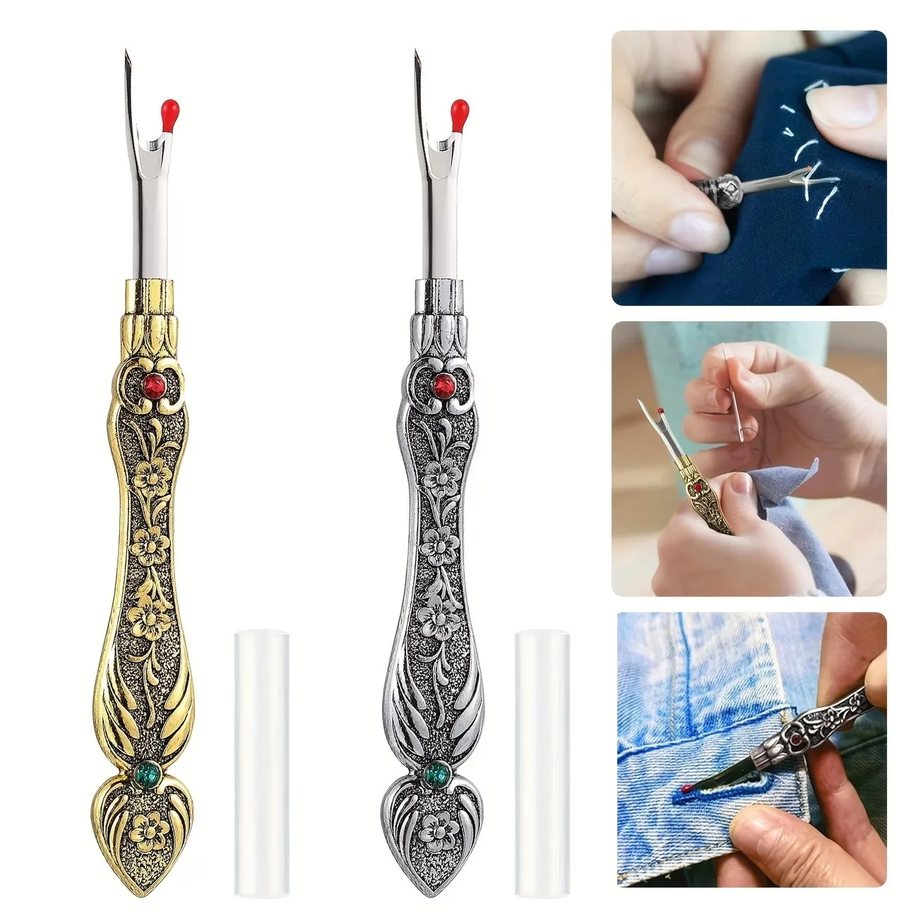 1 piece of thread remover, metal hand wire tearing knife tool, sharp wire tearing tool, suitable for sewing and embroidery