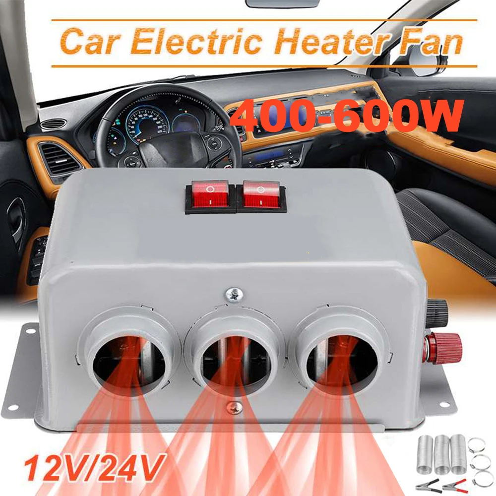 400W-600W 12V/24V Car Fan Heater Defroster defogging Cooler Dryer Demister Auto Portable Heating Auto heater Car Accessories
