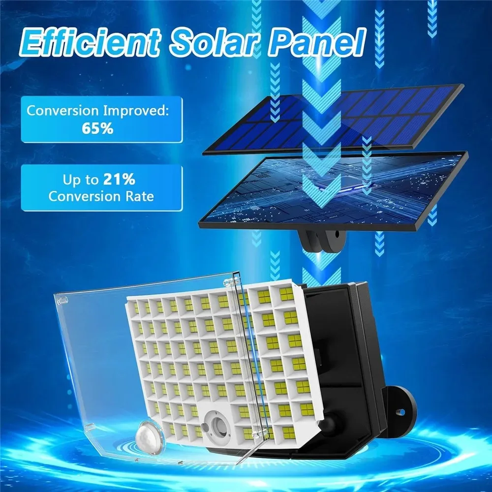 256 LED Solar Light Super Bright 3 Working Modes Motion Sensor Strong Power IP65 Waterproof Garden Wall Flood Light for Outdoor