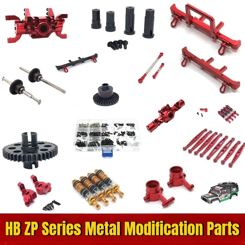 HB ZP Series RC Remote Control Car Parts Climbing Vehicle Upgrade Accessories Metal Modification Parts Bumper Shock Absorber