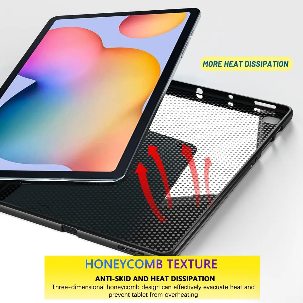 Soft Silicone Case For Samsung Galaxy Tab S6 Lite 10.4 2020 2022 SM-P610 SM-P615  SM-P613 SM-P619 Flexible TPU Black Shell