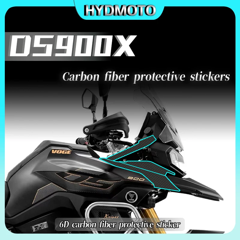 

For Loncin VOGE ds900x DS900X 2024 6D Carbon fiber fuel tank sticker body protection sticker film modification accessories